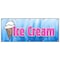 Signmission Ice Cream 1 Banner Heavy Duty 13 Oz Vinyl with Grommets Single Sided B-120 Ice Cream 1 - alternate 1